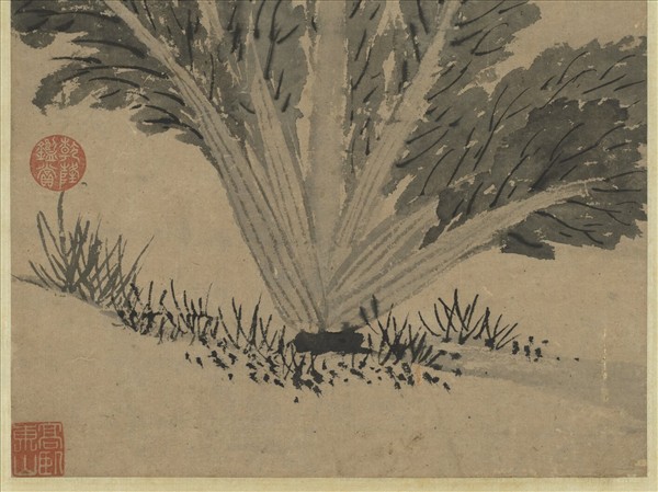 明沈周蔬菜　軸