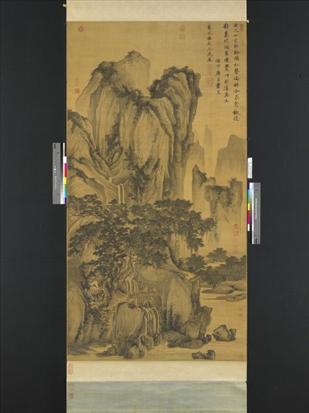 明唐寅畫山路松聲　軸