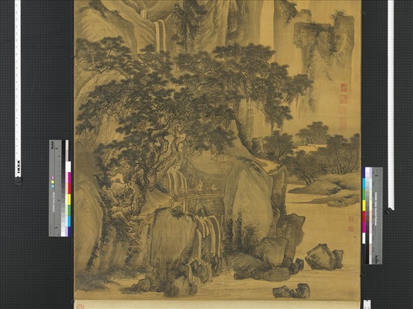 明唐寅畫山路松聲　軸