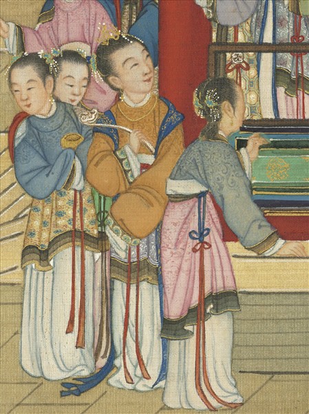 清孫祜周鯤丁觀鵬畫十八學士圖　卷