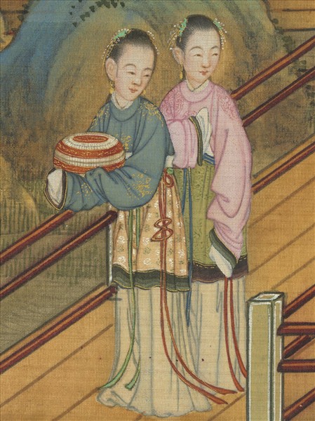 清孫祜周鯤丁觀鵬畫十八學士圖　卷