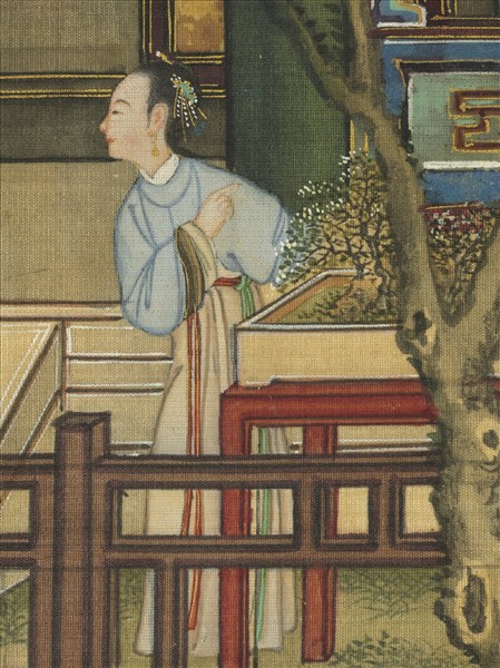 清孫祜周鯤丁觀鵬畫十八學士圖　卷