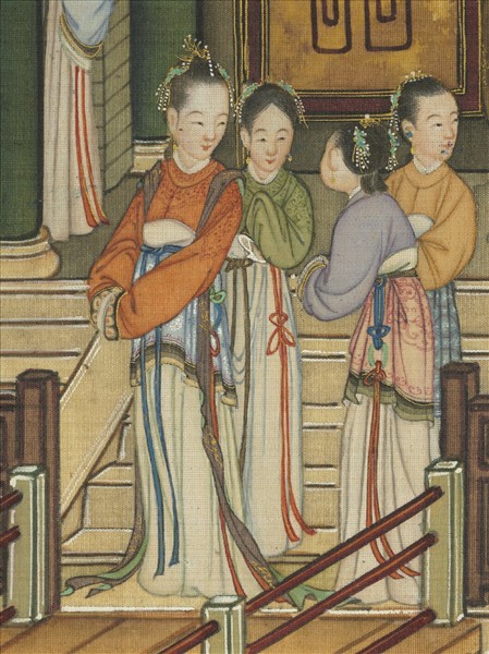 清孫祜周鯤丁觀鵬畫十八學士圖　卷