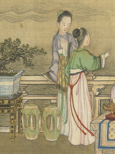 清孫祜周鯤丁觀鵬畫十八學士圖　卷