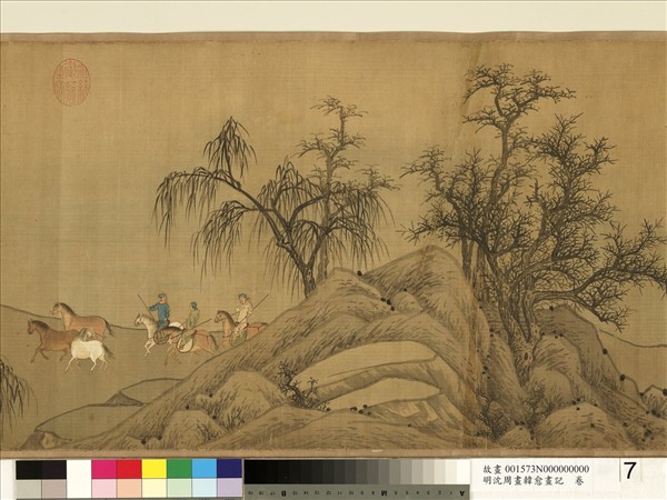 明沈周畫韓愈畫記　卷