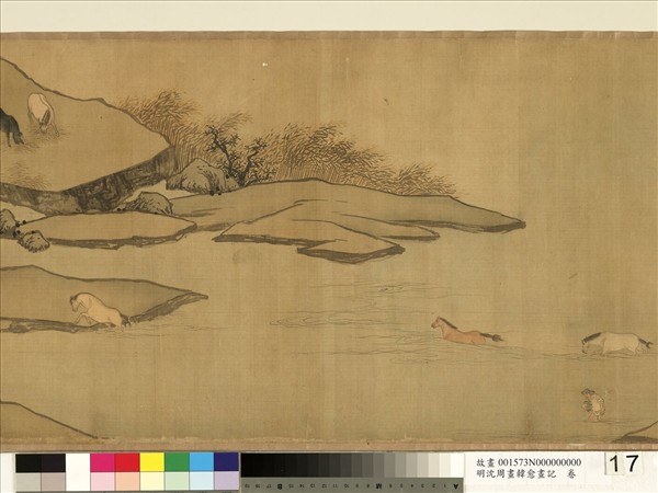 明沈周畫韓愈畫記　卷