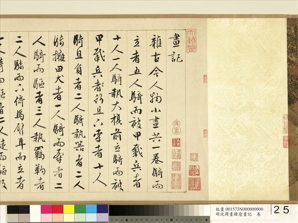 明沈周畫韓愈畫記　卷