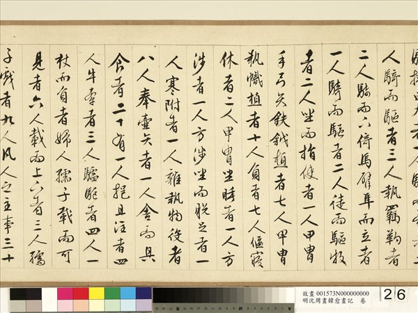 明沈周畫韓愈畫記　卷