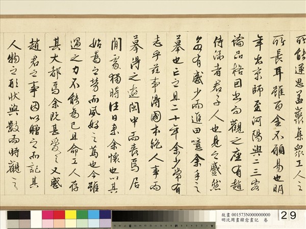 明沈周畫韓愈畫記　卷