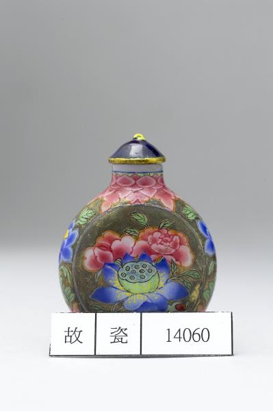 玻璃胎畫琺瑯富貴福壽紋鼻煙壺