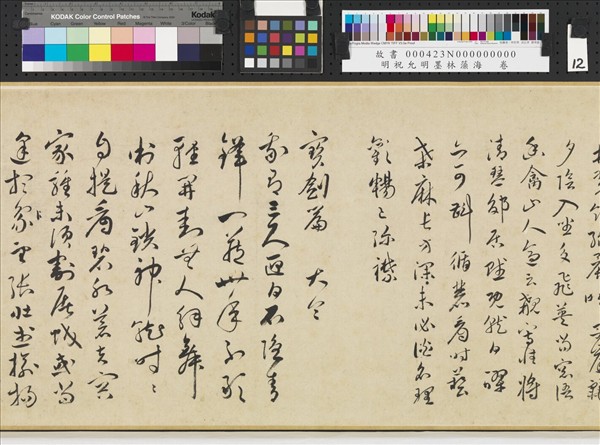 明祝允明墨林藻海　卷