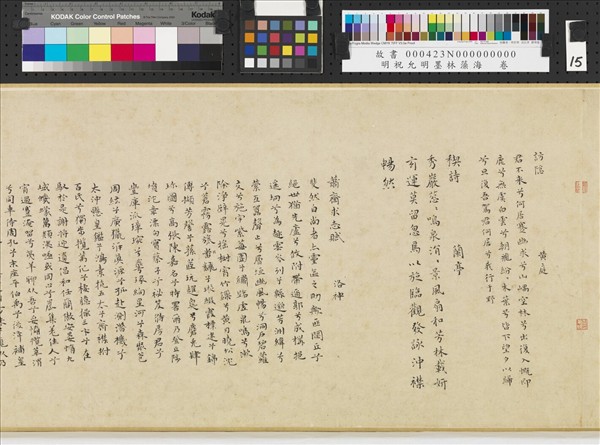 明祝允明墨林藻海　卷