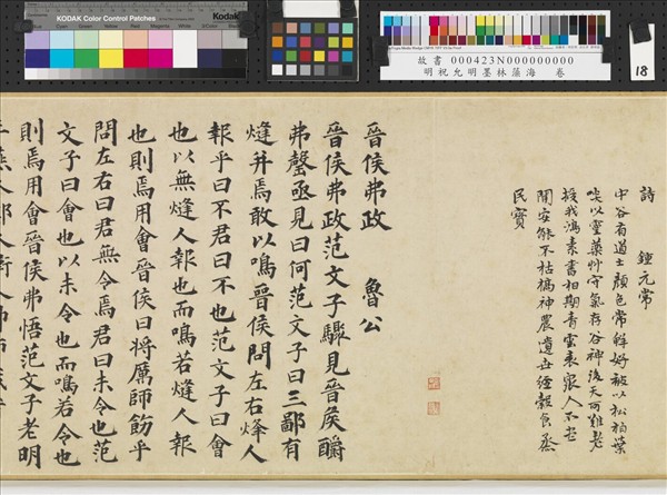 明祝允明墨林藻海　卷