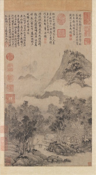 明沈周畫山水　軸