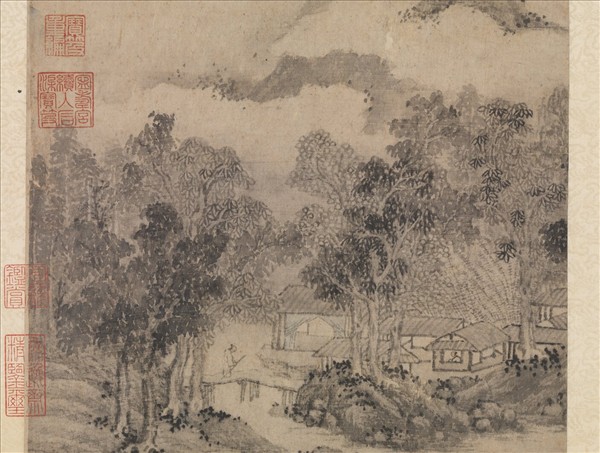 明沈周畫山水　軸