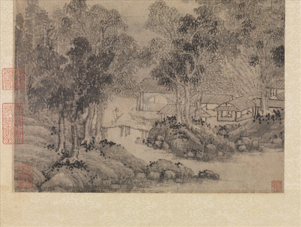 明沈周畫山水　軸