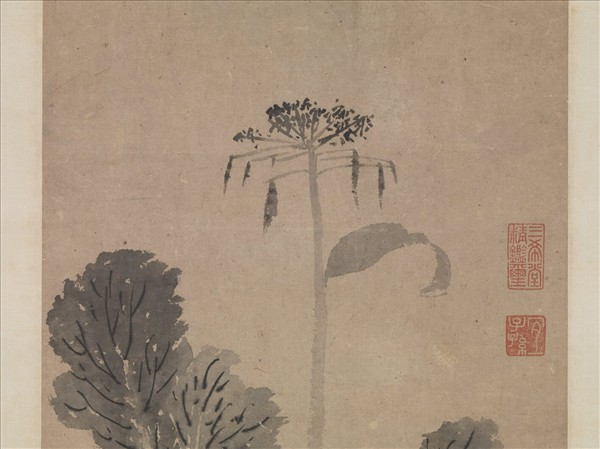 明沈周蔬菜　軸