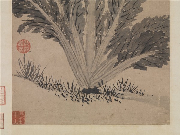 明沈周蔬菜　軸