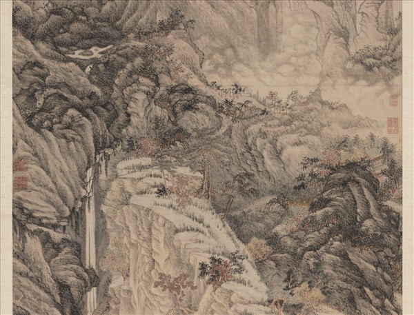 明沈周畫廬山高　軸