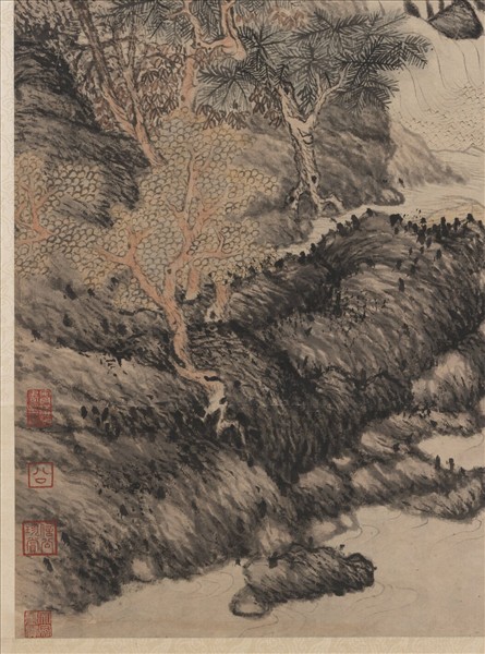 明沈周畫廬山高　軸