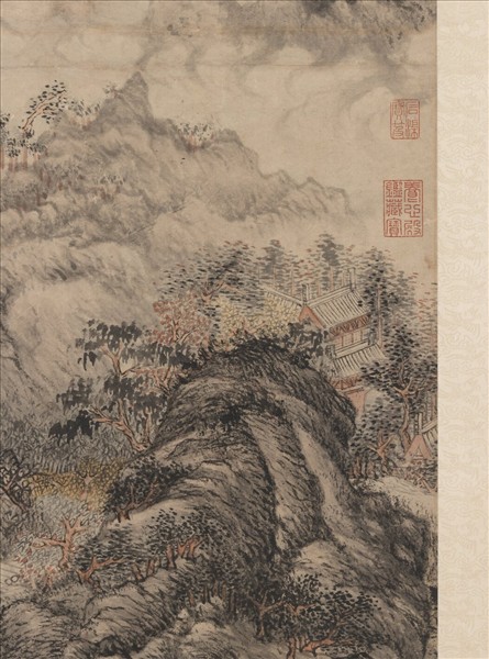 明沈周畫廬山高　軸