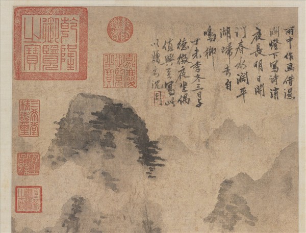 明沈周雨意　軸