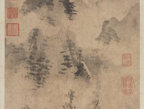 明沈周雨意　軸