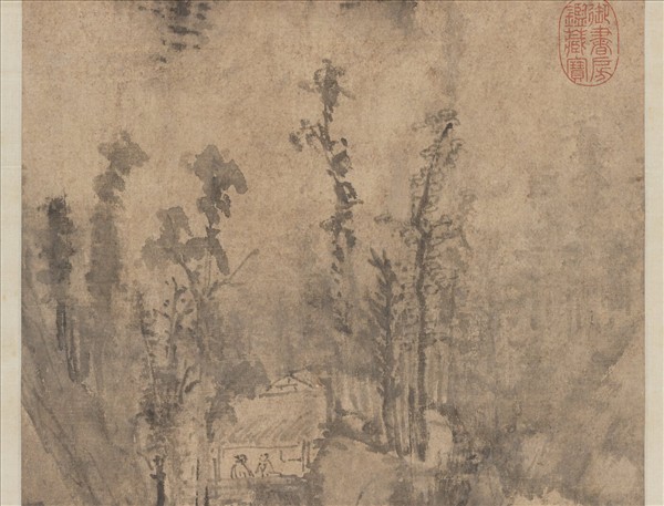 明沈周雨意　軸