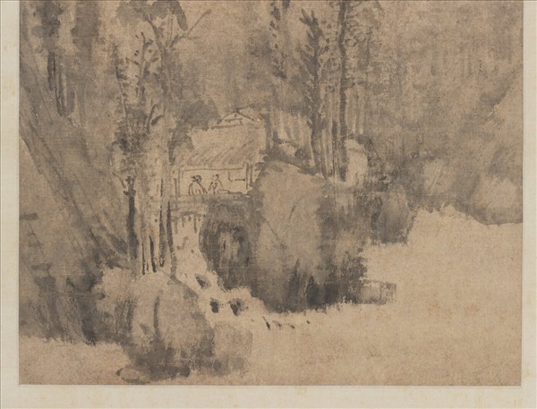 明沈周雨意　軸