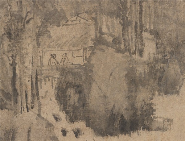 明沈周雨意　軸