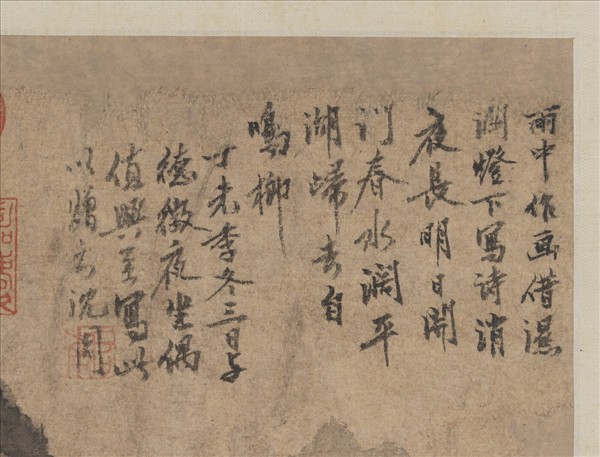 明沈周雨意　軸