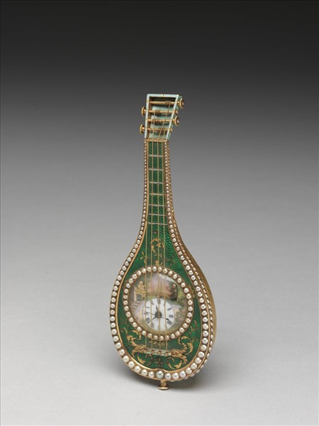 銅鍍金內填琺瑯琵琶式懷錶