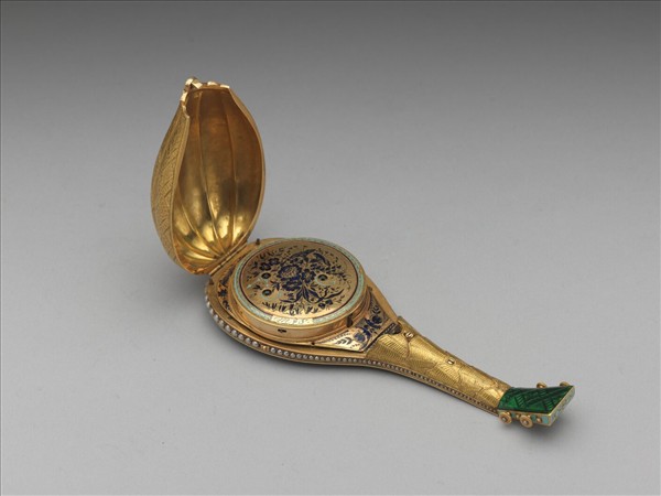 銅鍍金內填琺瑯琵琶式懷錶