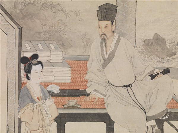 明唐寅倣唐人仕女　軸