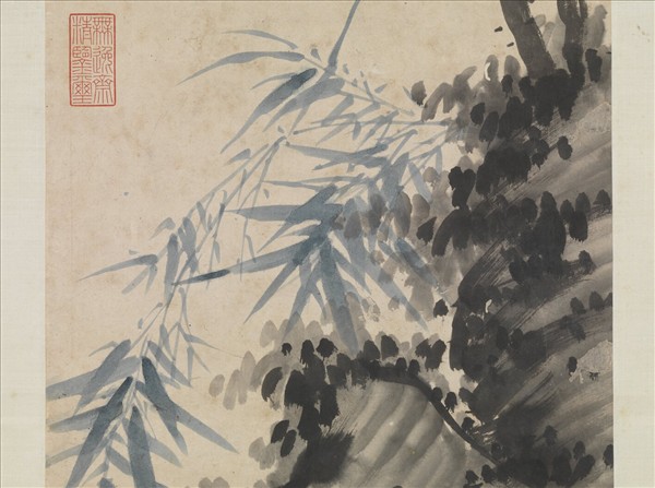 明姚綬畫寒林鸜鵒　軸