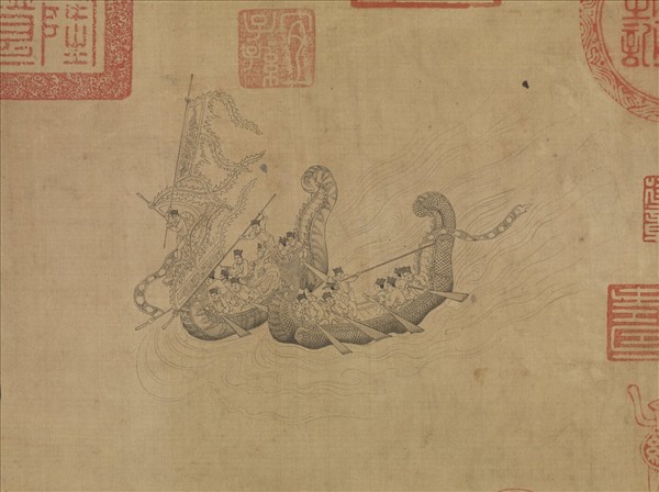 元王振鵬龍池競渡圖　卷