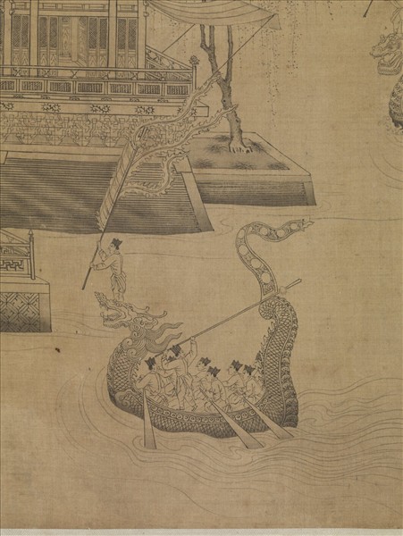 元王振鵬龍池競渡圖　卷
