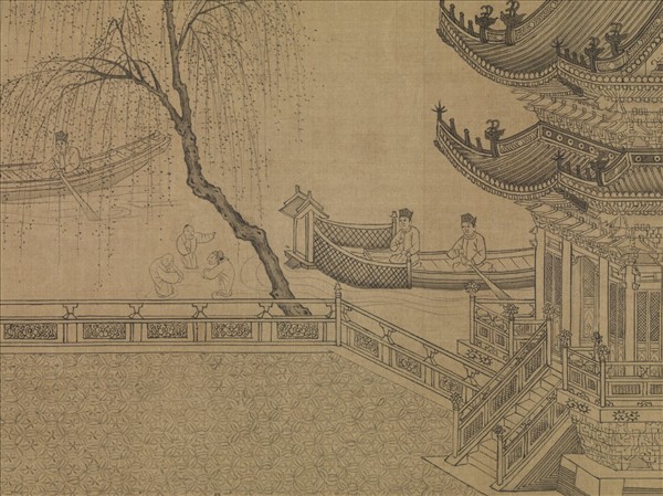 元王振鵬龍池競渡圖　卷