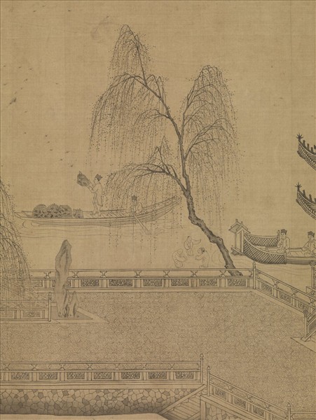 元王振鵬龍池競渡圖　卷