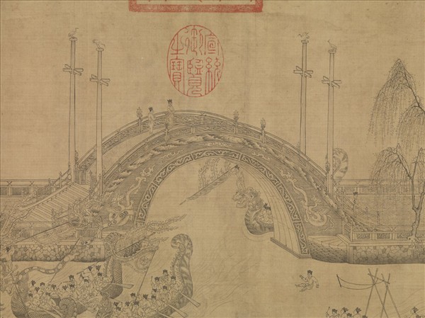 元王振鵬龍池競渡圖　卷