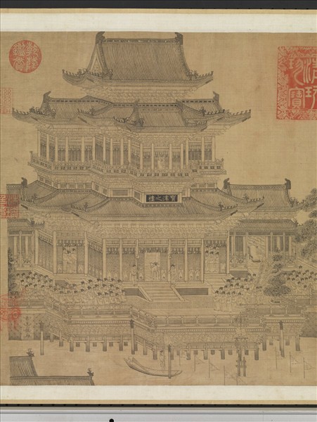 元王振鵬龍池競渡圖　卷