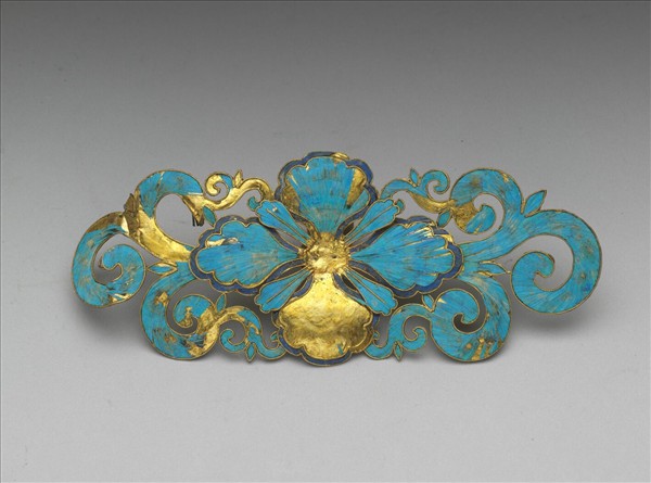 鍍金點翠花卉鈿花