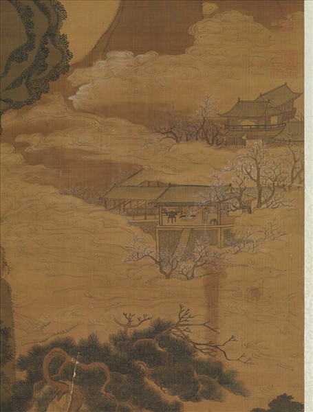 清吳歷梅花山館　軸