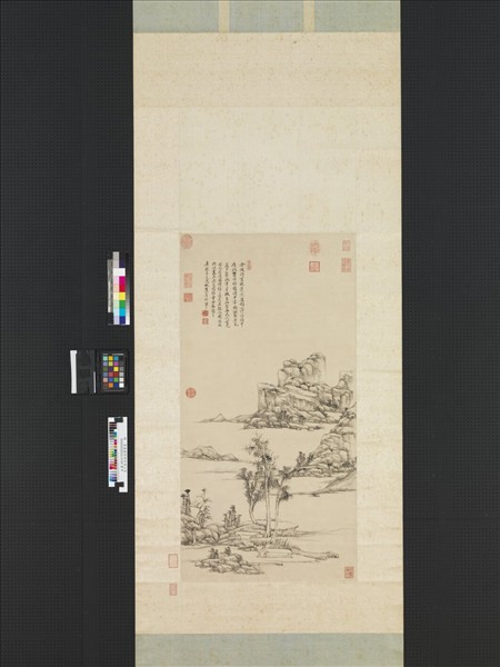 清王原祁倣倪瓚筆意　軸
