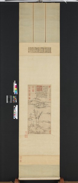 元倪瓚容膝齋圖　軸