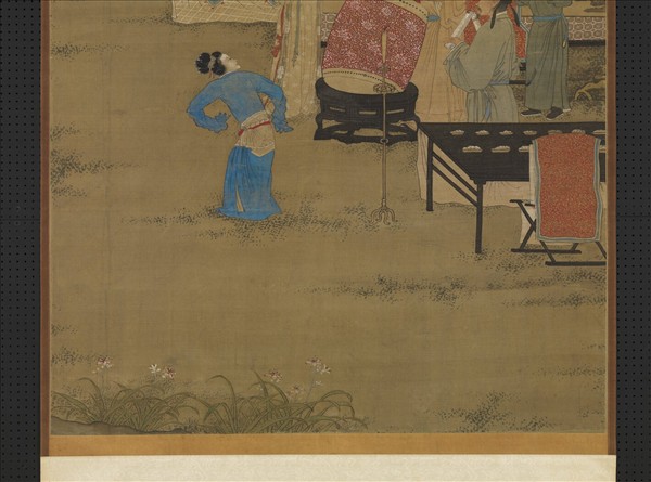 明唐寅畫韓熙載夜宴圖　軸