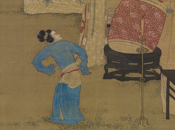 明唐寅畫韓熙載夜宴圖　軸