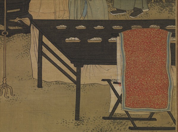 明唐寅畫韓熙載夜宴圖　軸