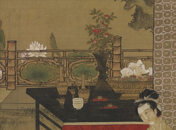 明唐寅畫韓熙載夜宴圖　軸