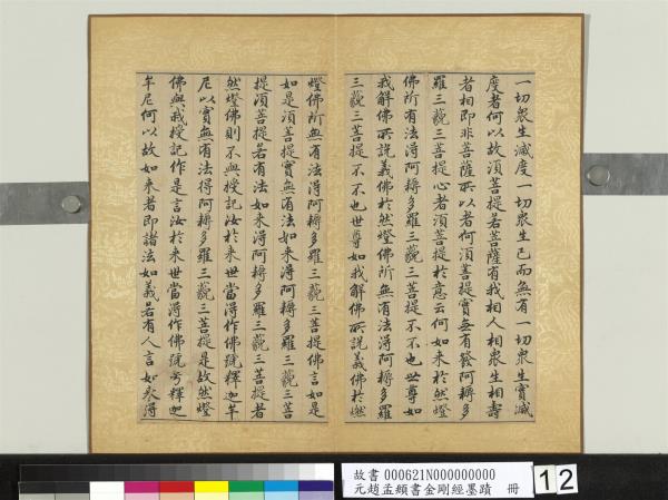 元趙孟頫書金剛經墨蹟　冊